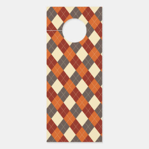Herbst/Herbst Gingham-Muster Türanhänger