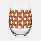 Herbst/Herbst Gingham-Muster Weinglas Ohne Stiel (Rechts)
