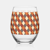 Herbst/Herbst Gingham-Muster Weinglas Ohne Stiel (Links)