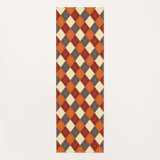 Herbst/Herbst Gingham-Muster Yogamatte (Vorderseite)