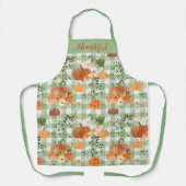 Herbst/Herbst Glitzer Kürbis Überdrucken Schürze (Vorderseite)