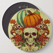 Herbst/Herbst/Halloween/Kürbis/Skelett Button (Vorne & Hinten)