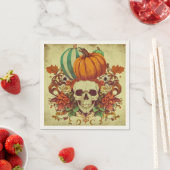 Herbst/Herbst/Halloween/Kürbis/Skelett Serviette (Beispiel)