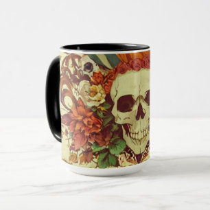 Herbst/Herbst/Halloween/Kürbis/Skelett Tasse
