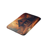 Herbst/Herbst/Halloween/rustikale Malerei Badematte (Schrägansicht)