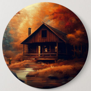 Herbst/Herbst/Halloween/rustikale Malerei Button