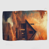 Herbst/Herbst/Halloween/rustikale Malerei Golfhandtuch (Horizontal)