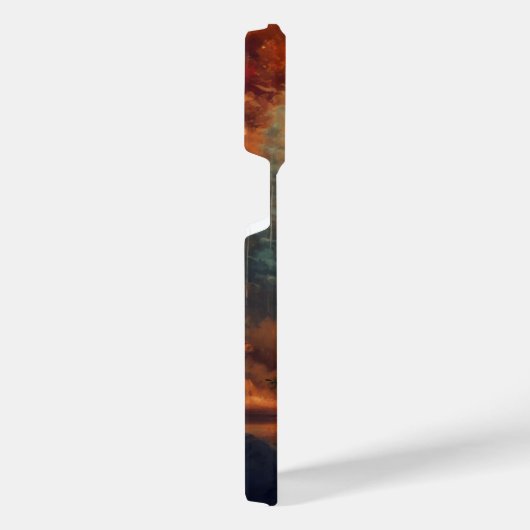 Herbst/Herbst/Halloween/rustikale Malerei iPhone Hülle (Rechte Seite)