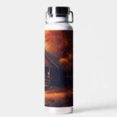 Herbst/Herbst/Halloween/rustikale Malerei Trinkflasche (Rückseite)