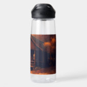 Herbst/Herbst/Halloween/rustikale Malerei Trinkflasche (Rückseite)