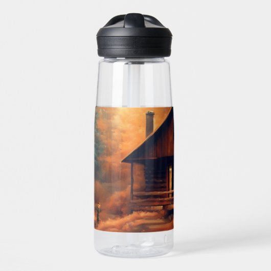 Herbst/Herbst/Halloween/rustikale Malerei Trinkflasche (Vorne)