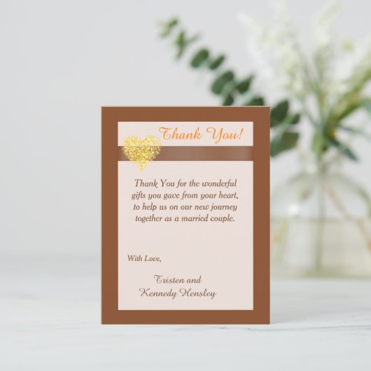 Herbst Herbst Herbst 4x5 Flat Wedding Danke Karte (Stehend Vorderseite)