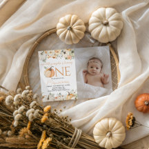 Herbst Herbst Herbst Baby Girl Foto einladen