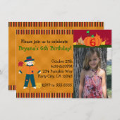 Herbst-Herbst-Herbst-Foto-Party Einladung (Vorne/Hinten)