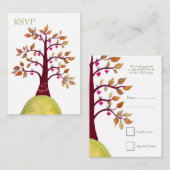 Herbst Herbst Herbst Herbstbaum Carving Hochzeit R Begleitkarte (Vorne/Hinten)