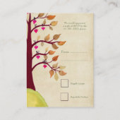 Herbst Herbst Herbst Herbstbaum Carving Hochzeit R Begleitkarte (Rückseite)