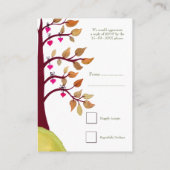 Herbst Herbst Herbst Herbstbaum Carving Hochzeit R Begleitkarte (Rückseite)