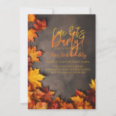 Herbst Herbst Herbst Rustikale Feier Einladung (Vorderseite)
