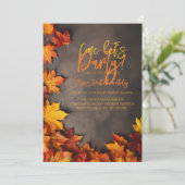 Herbst Herbst Herbst Rustikale Feier Einladung (Stehend Vorderseite)