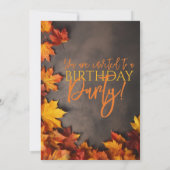 Herbst Herbst Herbst Rustikale Feier Einladung (Rückseite)