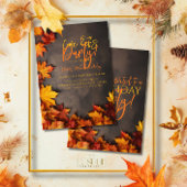 Herbst Herbst Herbst Rustikale Feier Einladung