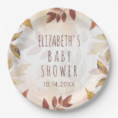 Herbst Herbst Herbst Wasserfarben Herbst Pappteller (Vorderseite)