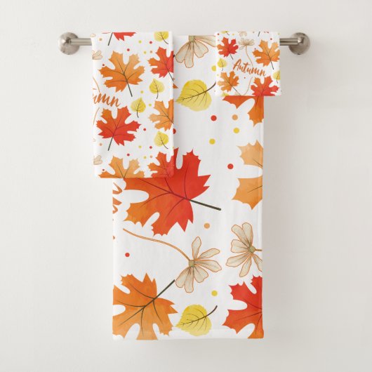 Herbst Herbst-Herbstlaube Badhandtuch Set (Insitu)
