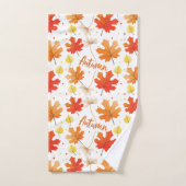 Herbst Herbst-Herbstlaube Badhandtuch Set (Handtuch)