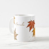 Herbst Herbst Herbstlaube Einfache Vegetation Kaffeetasse (Vorderseite Links)