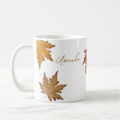 Herbst Herbst Herbstlaube Einfache Vegetation Kaffeetasse (Links)