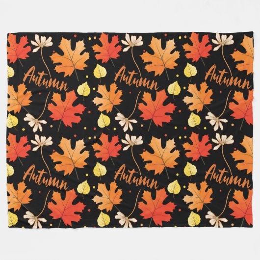 Herbst Herbst-Herbstlaube Fleecedecke (Vorderseite (Horizontal))