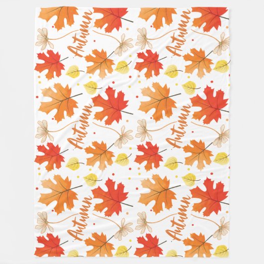Herbst Herbst-Herbstlaube Fleecedecke (Vorderseite)
