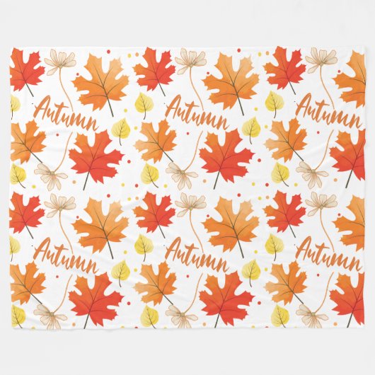 Herbst Herbst-Herbstlaube Fleecedecke (Vorderseite (Horizontal))