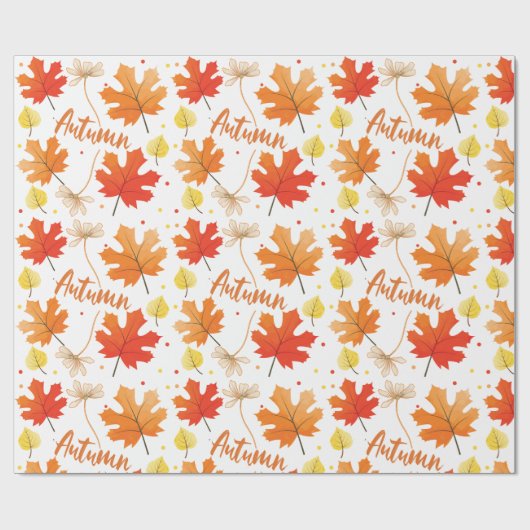 Herbst Herbst-Herbstlaube Geschenkpapier (Flach)