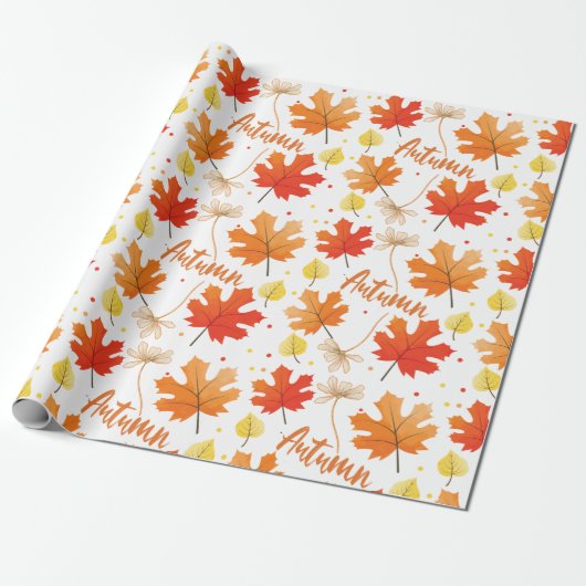 Herbst Herbst-Herbstlaube Geschenkpapier (Ungerollt)