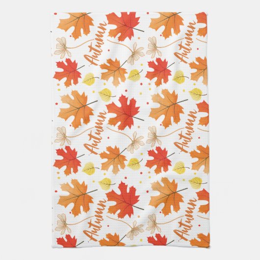 Herbst Herbst-Herbstlaube Geschirrtuch (Vertikal)