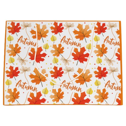 Herbst Herbst-Herbstlaube Große Geschenktüte (Vorderseite)
