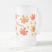 Herbst Herbst-Herbstlaube Mattglas Bierglas (VorderseiteRechts)