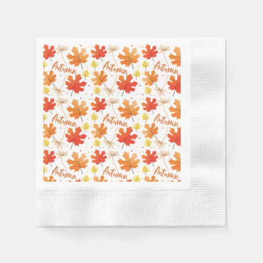 Herbst Herbst-Herbstlaube Serviette (Vorderseite)