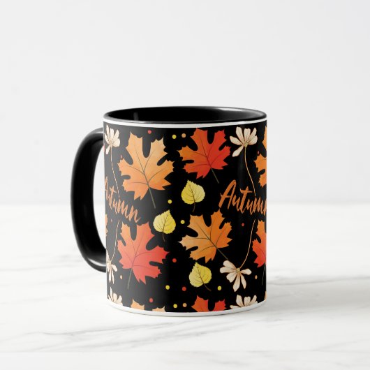 Herbst Herbst-Herbstlaube Tasse (Vorderseite Links)