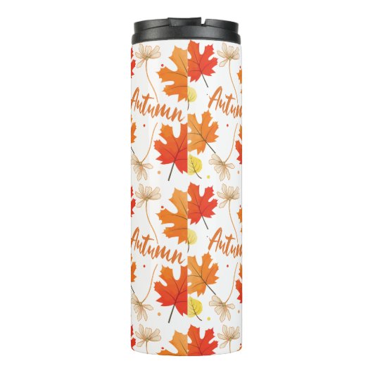 Herbst Herbst-Herbstlaube Thermosbecher (Rückseite)