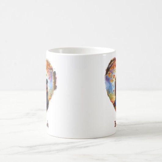 Herbst/Herbst Hundeliebhaber Kaffeetasse (Mittel)