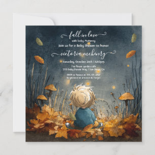 Herbst Herbst in Liebe Feuerwiese-Babydusche Einladung