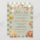 Herbst Herbst in Liebe Pumpkin Baby Dusche Einladung (Vorne/Hinten)
