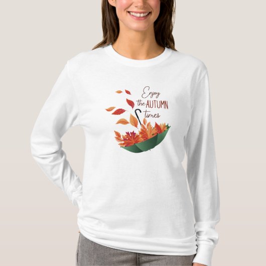 Herbst/Herbst in Umbrella T-Shirt (Vorderseite)