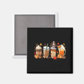 Herbst Herbst Kaffee Englisch Springer Spaniel Hun Magnet (Vorderseite/Rückseite)