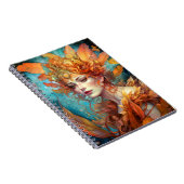 Herbst Herbst Königin Goddess Fantasy Art Notizblock (Rechte Seite)