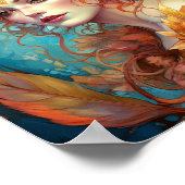 Herbst Herbst Königin Goddess Fantasy Art Poster (Ecke)