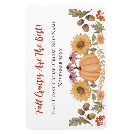 Herbst Herbst Kreuzfahrtschiff Stateroom Türmarker Magnet (Vertikal)