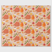 Herbst Herbst Kürbis Pilz Pullover Teeblätter Geschenkpapier (Flach)
